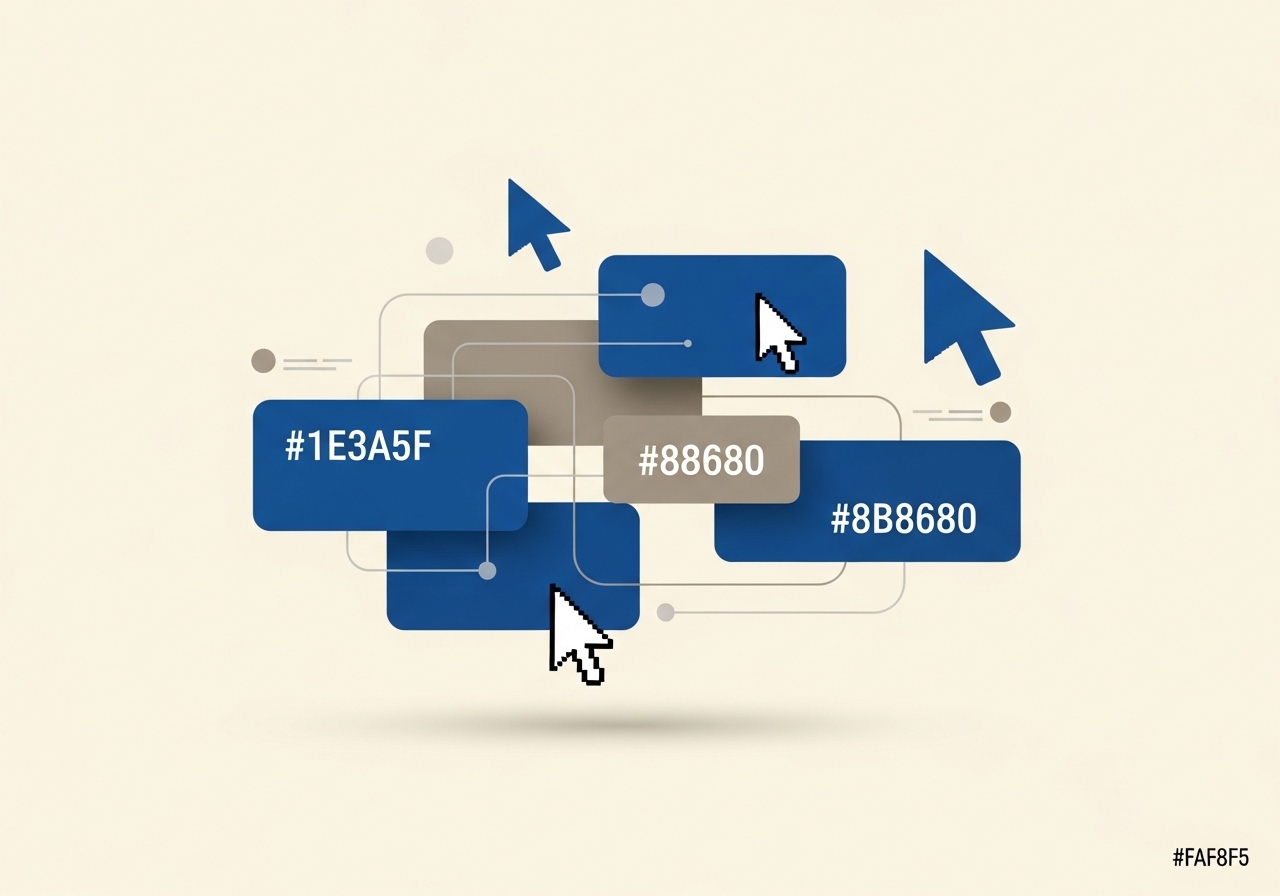 Abstract search marketing visualization with geometric patterns