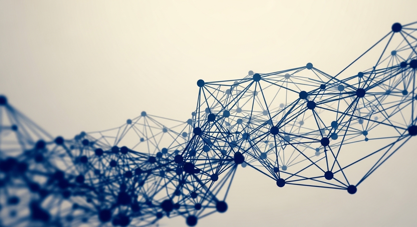 Abstract digital network visualization representing global connectivity and digital marketing solutions